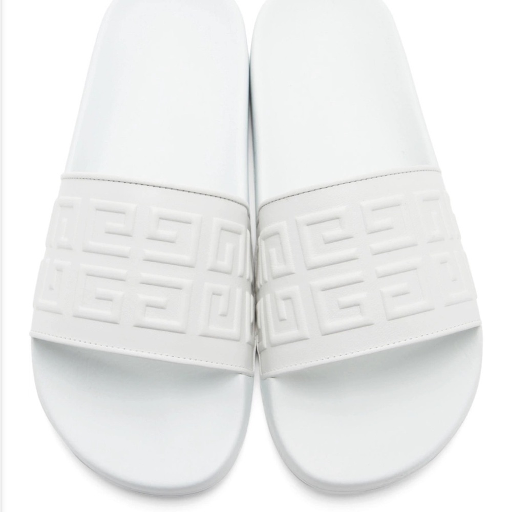 Givenchy White 4G Slide Sandals Made in Italy Sz 39 US 9 Men
